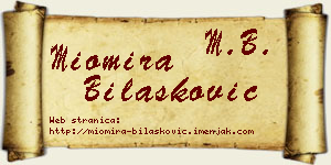 Miomira Bilašković vizit kartica